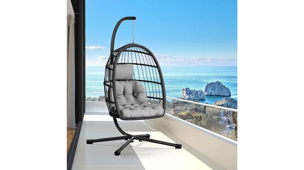 egg shaped patio swing