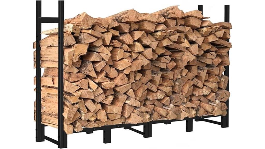 eight foot outdoor firewood rack