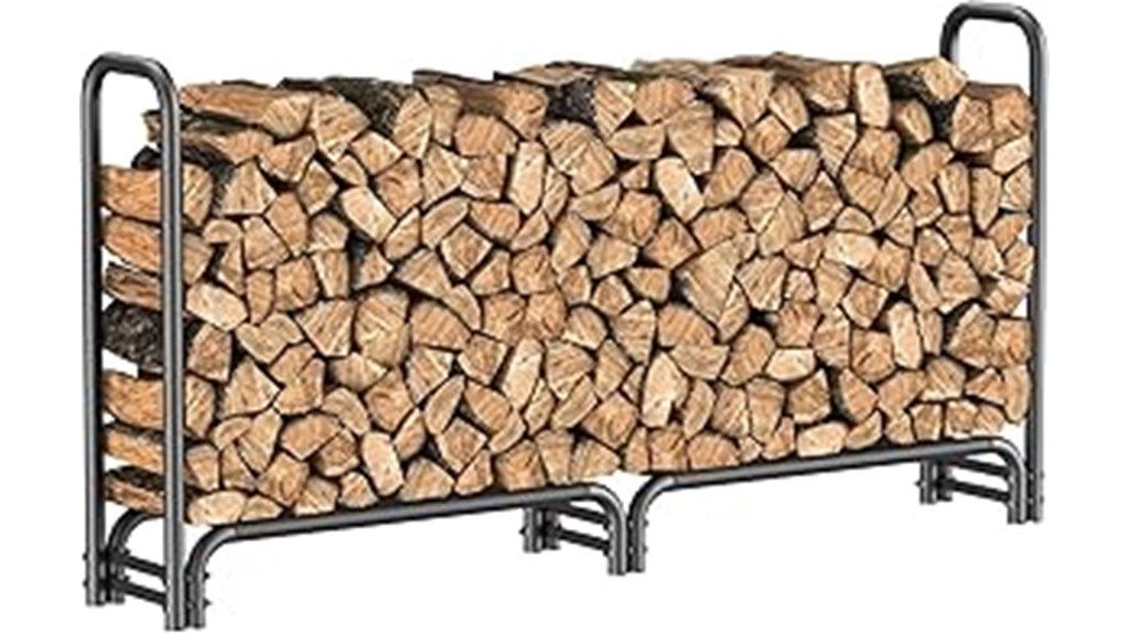 eight foot outdoor firewood rack