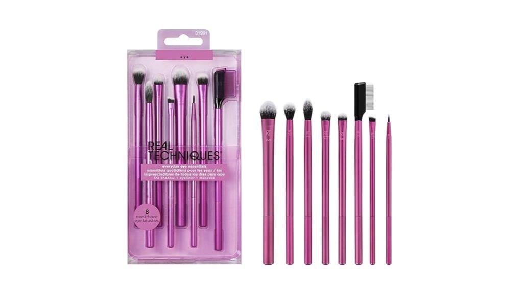 eight piece eye brush set