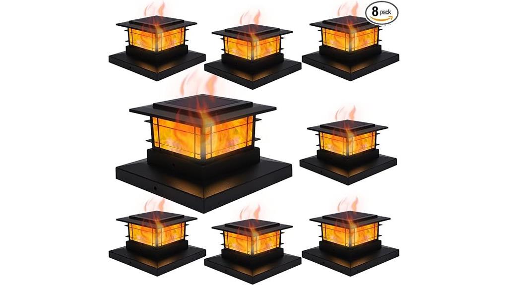 eight solar post caps