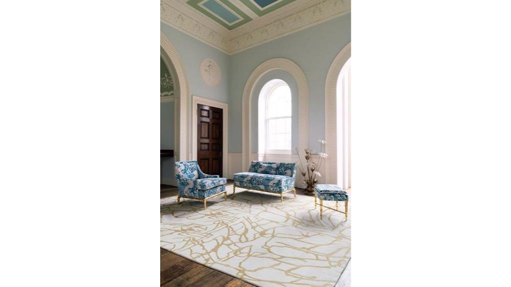 elegant wool silk rug