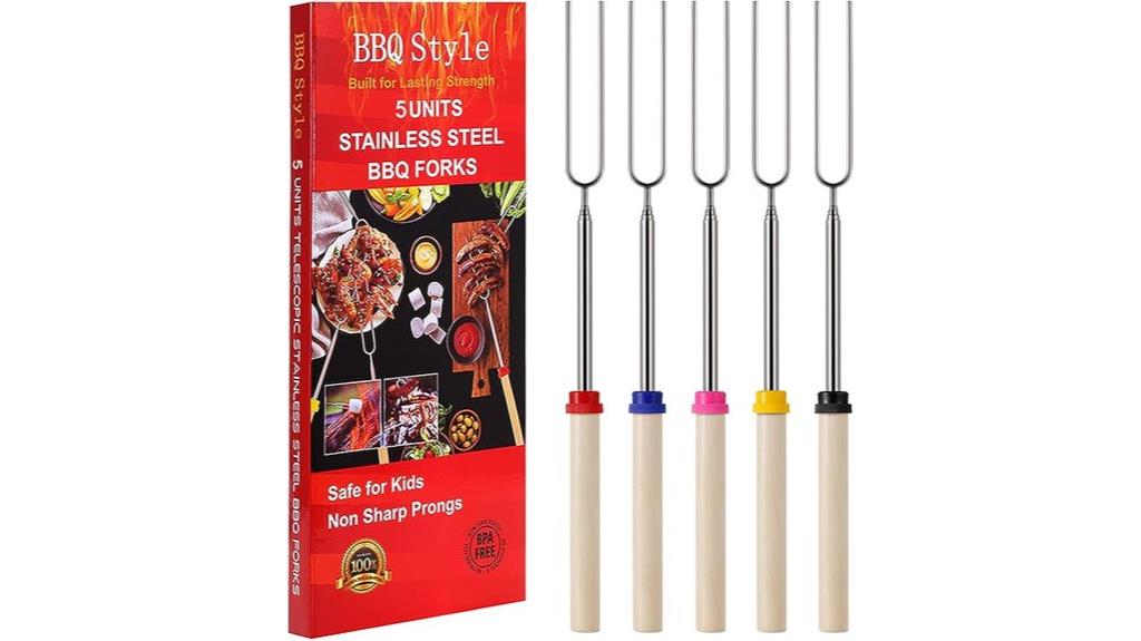 five pack marshmallow roasting sticks
