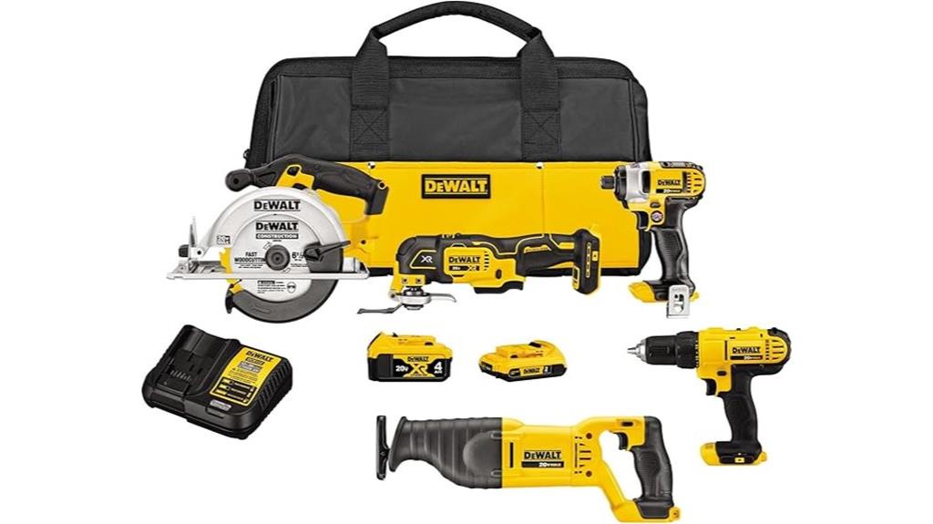 five tool dewalt combo kit