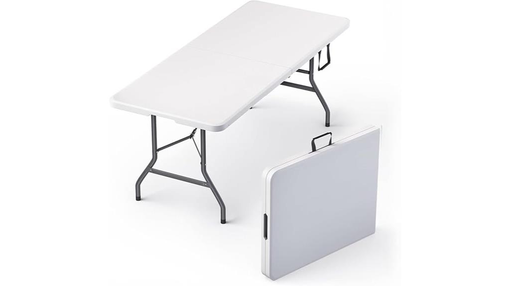 foldable steel leg table