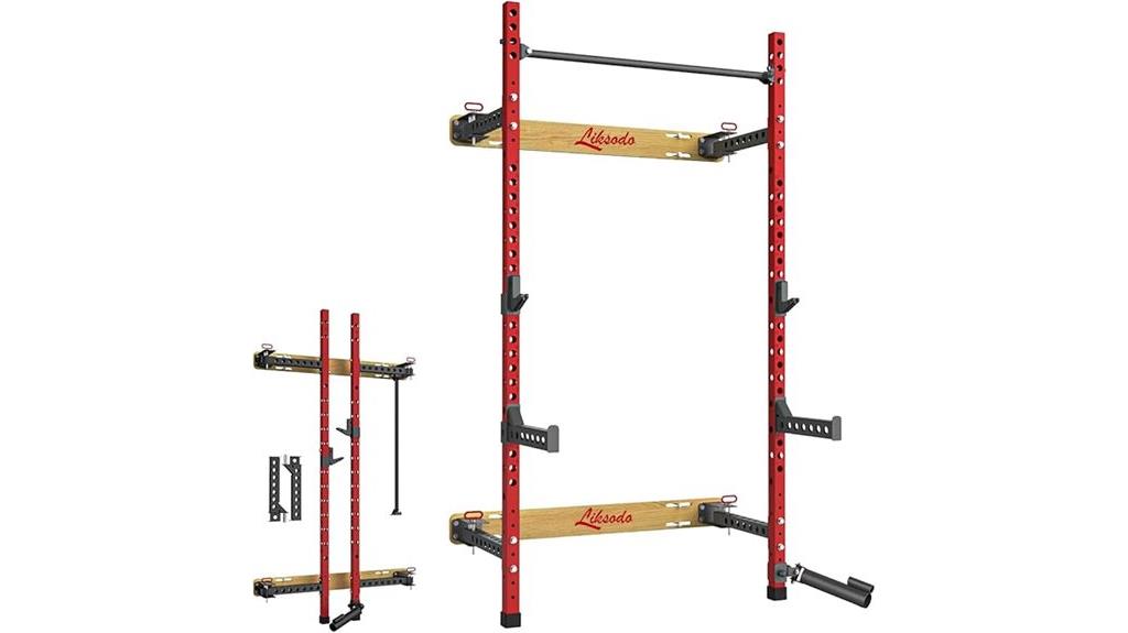 foldable wall mounted squat rack