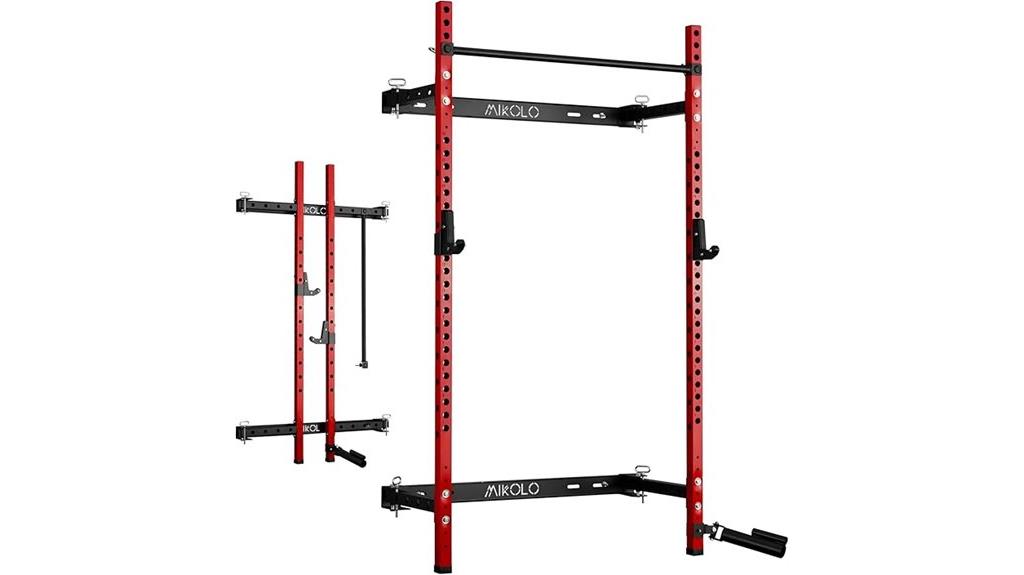 foldable wall mounted squat rack