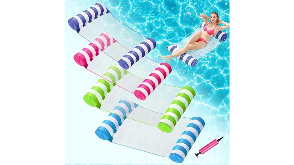 four pack inflatable pool floats
