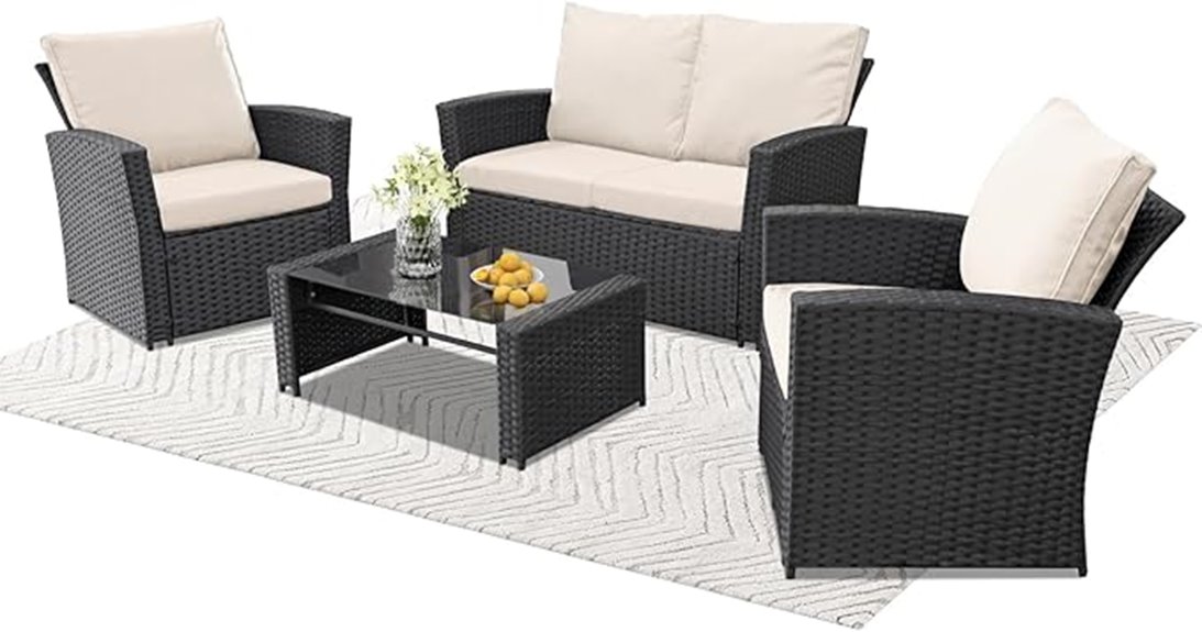 four piece patio furniture