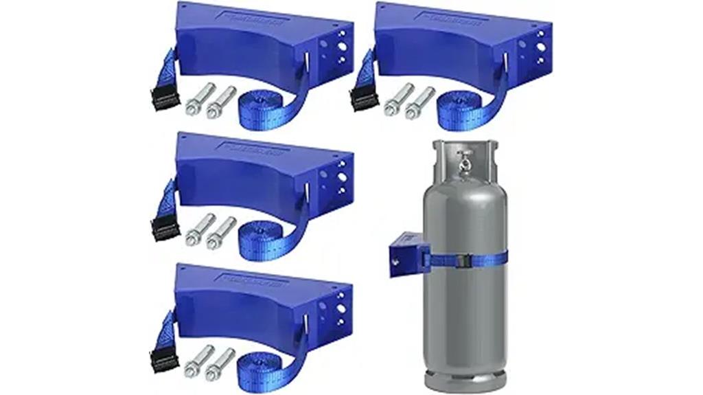 four propane cylinder holders