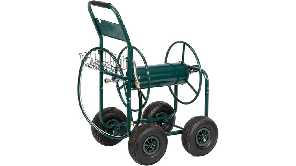 four wheel garden hose cart