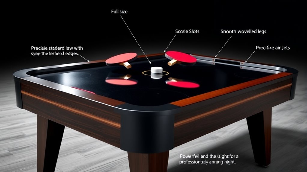 full size air hockey considerations