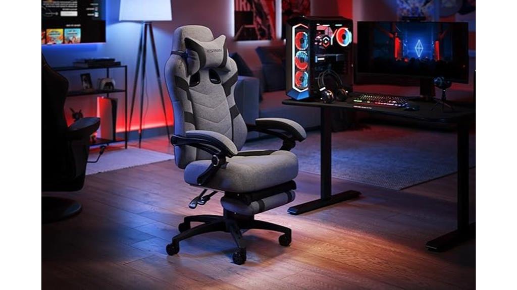 gaming chair with footrest