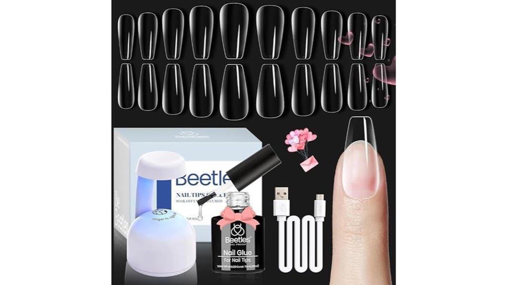gel nail kit with tips