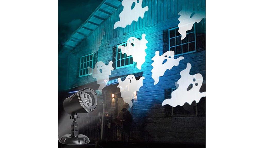 ghostly rotating halloween projection