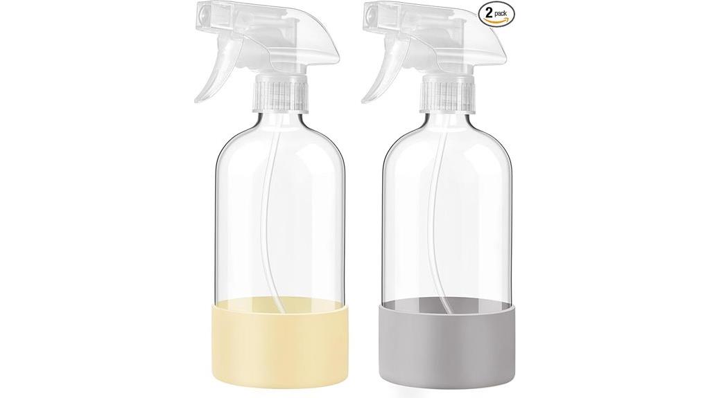 glass spray bottles silicone sleeves
