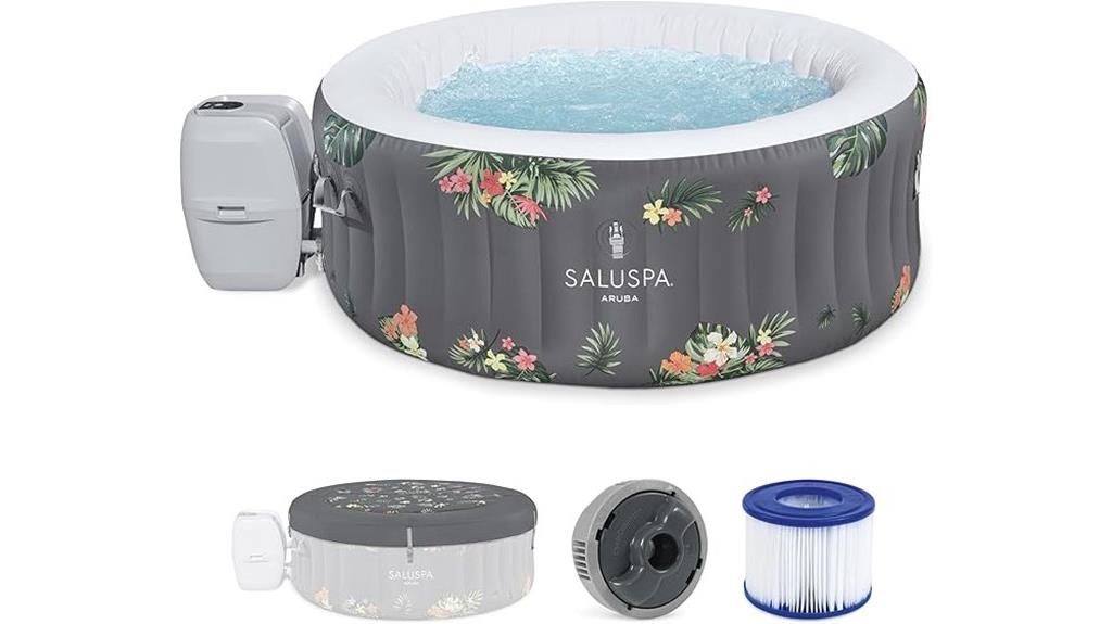 gray 2 3 person hot tub