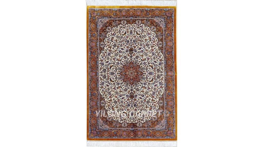 handmade silk area rug