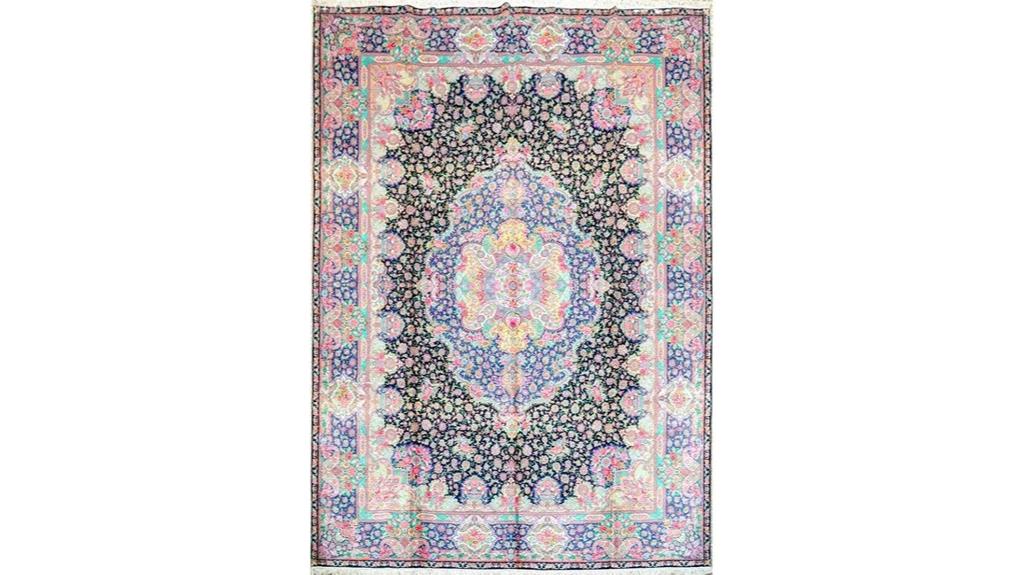 handmade silk medallion rug