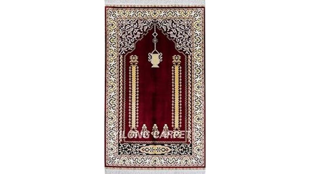 handmade silk prayer rug