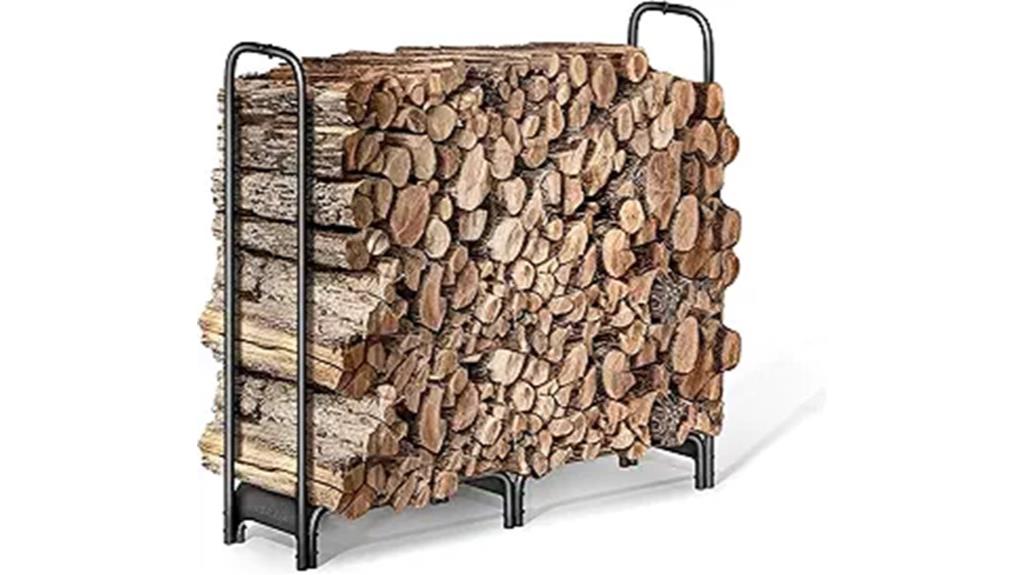 heavy duty 4ft firewood rack