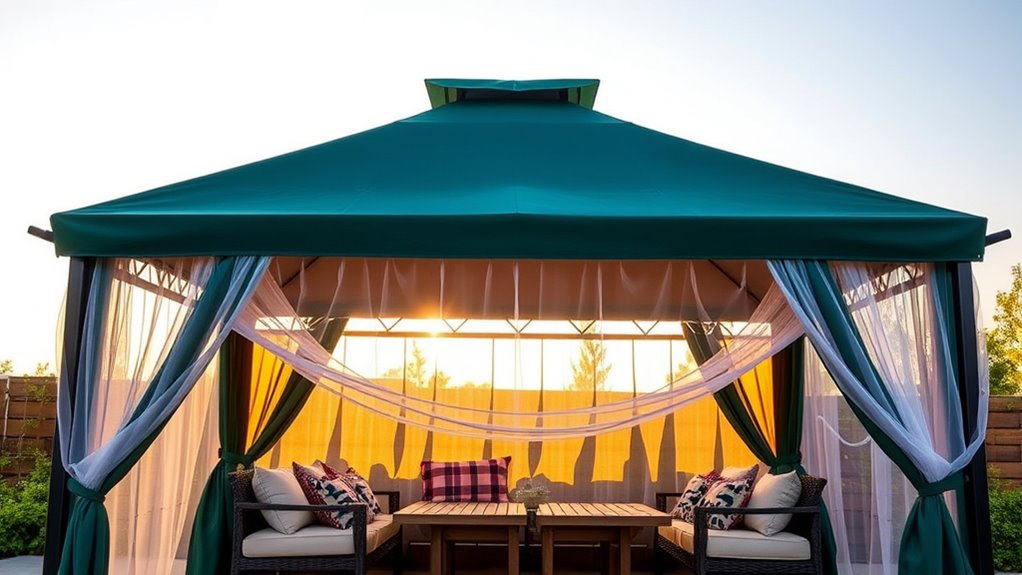 heavy duty gazebo mosquito netting