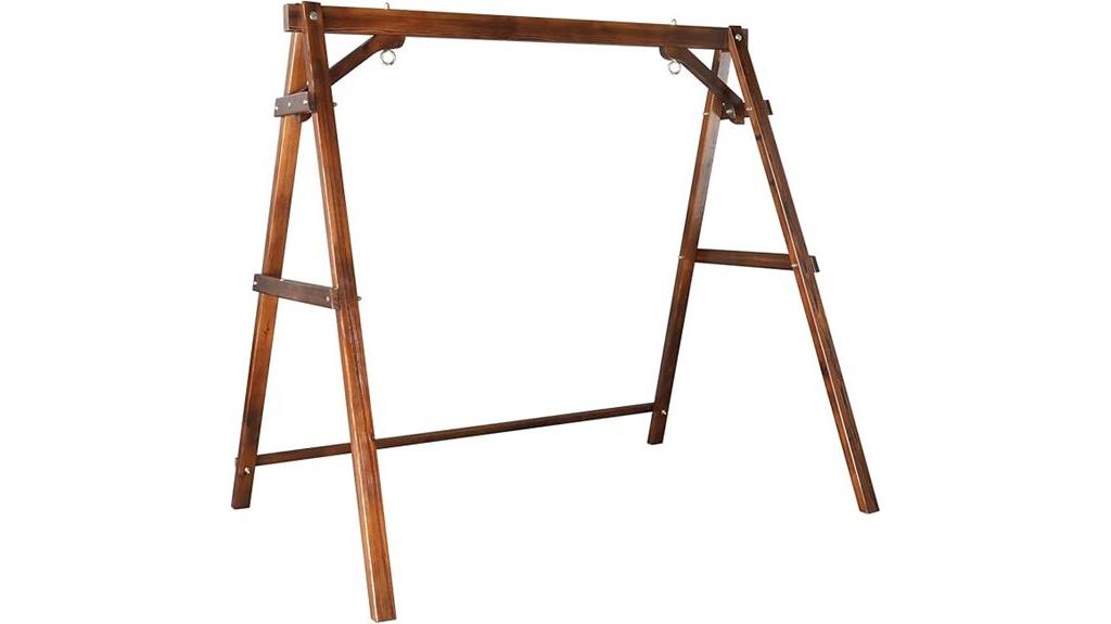 heavy duty wooden swing frame