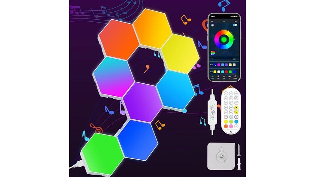 hexagon rgb gaming lights