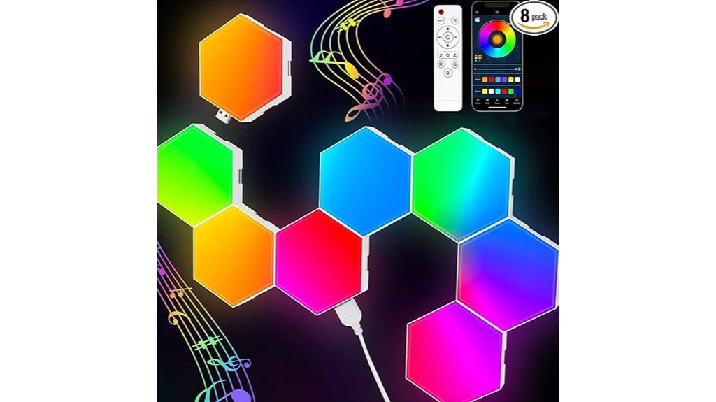 hexagon rgb wall panels