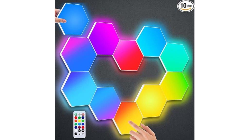 hexagonal rgb light panels