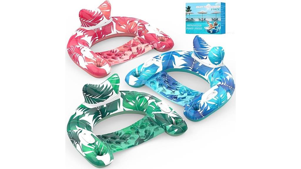 inflatable pool chair set