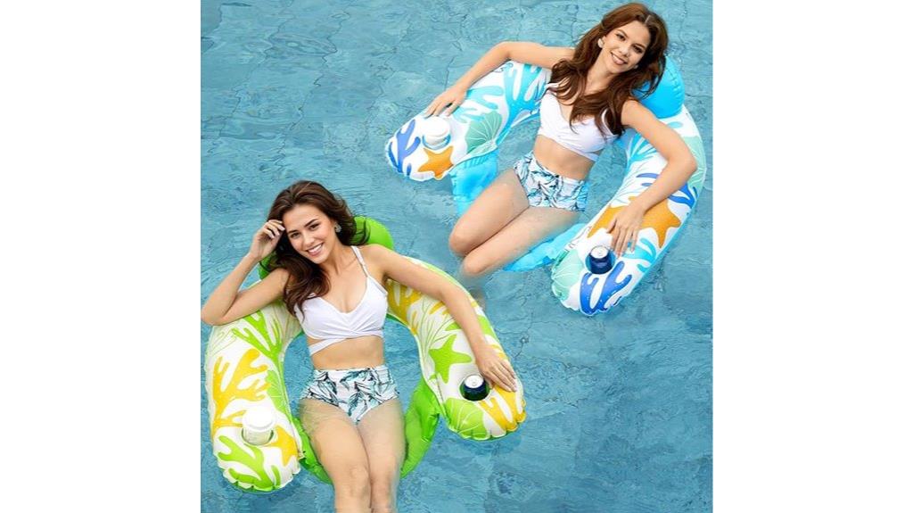 inflatable pool float set