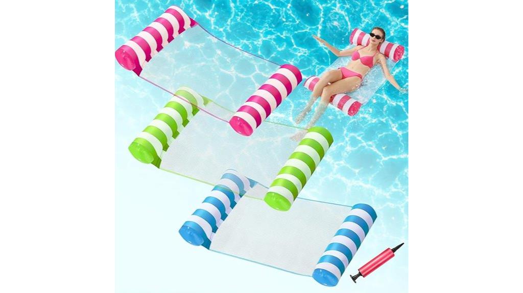 inflatable pool float set