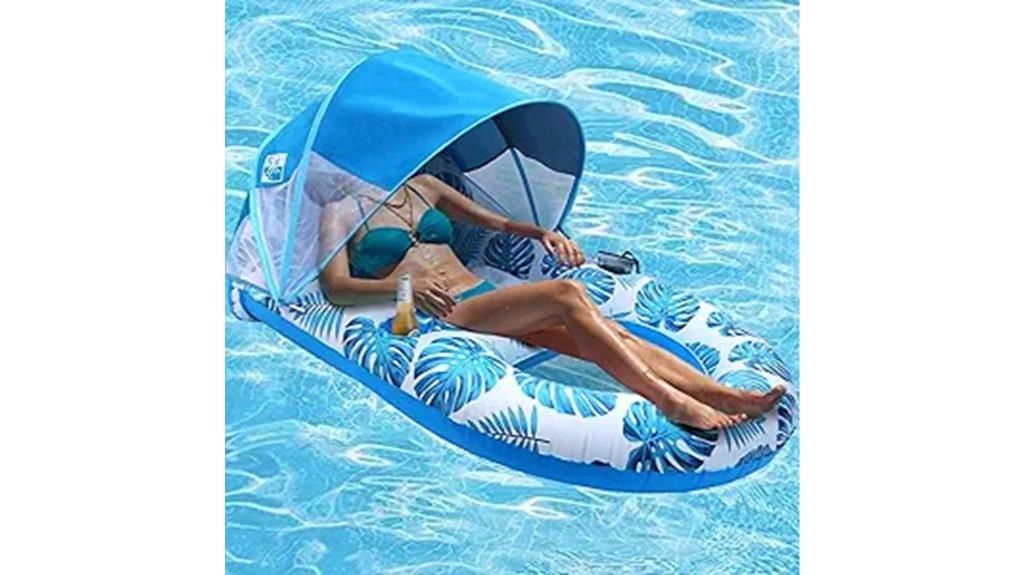 inflatable pool lounge canopy