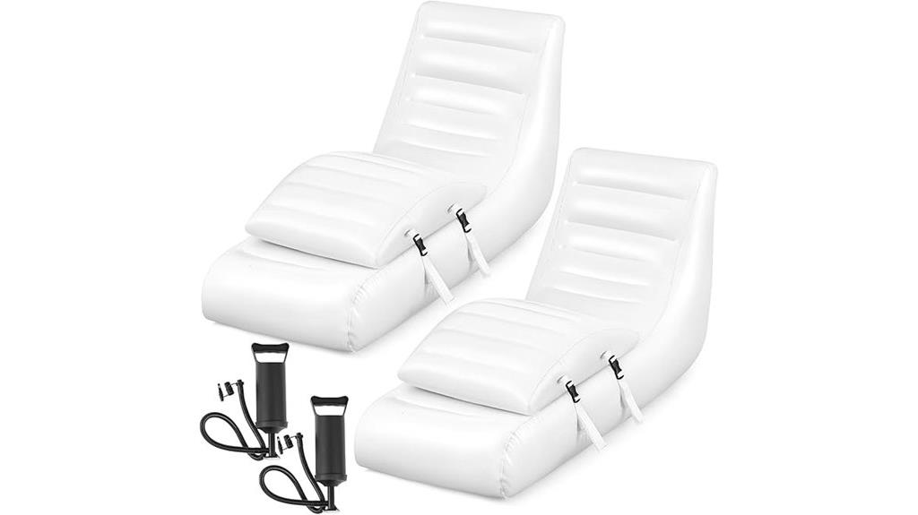 inflatable pool lounge chairs