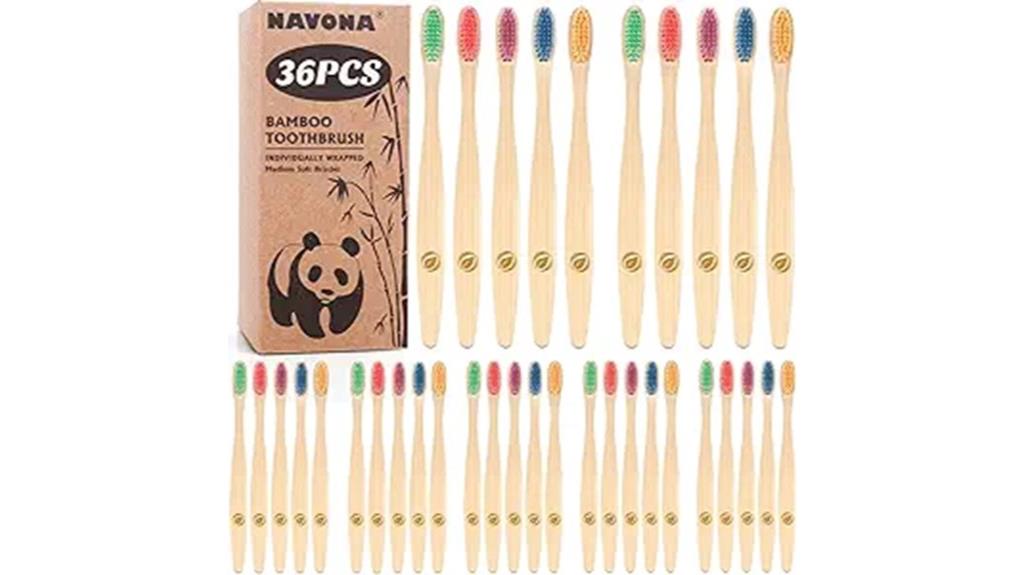 kids bamboo toothbrush set