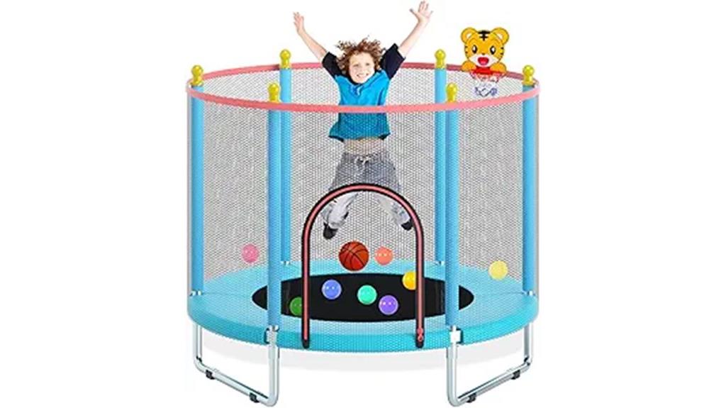 kids trampoline with safety net