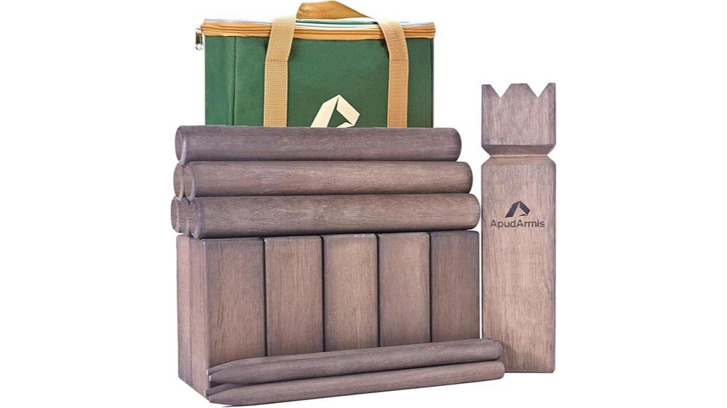 kubb game with case