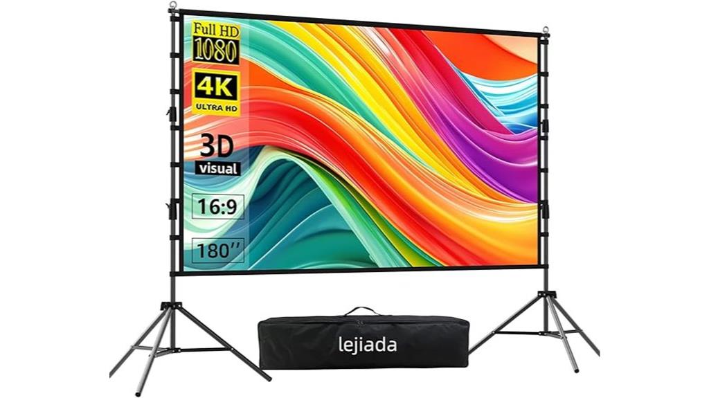 large 180 inch screen