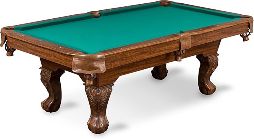 large 87 inch pool table
