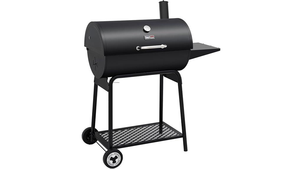 large charcoal grilling station