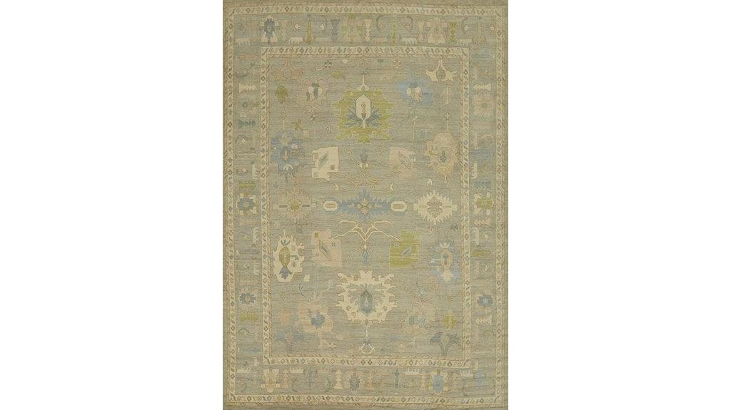 large floral hand knotted rug