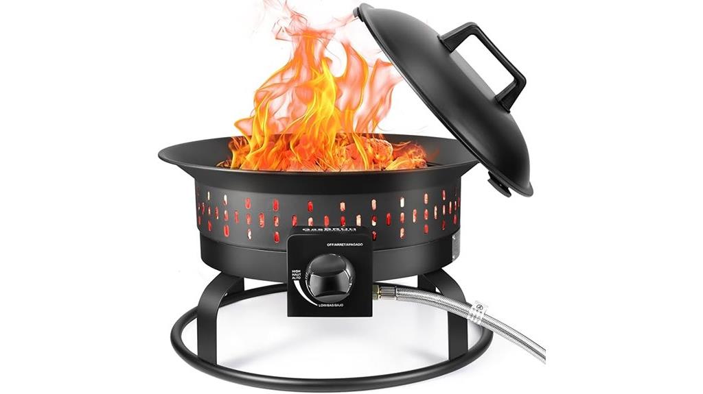 large portable propane fire pit