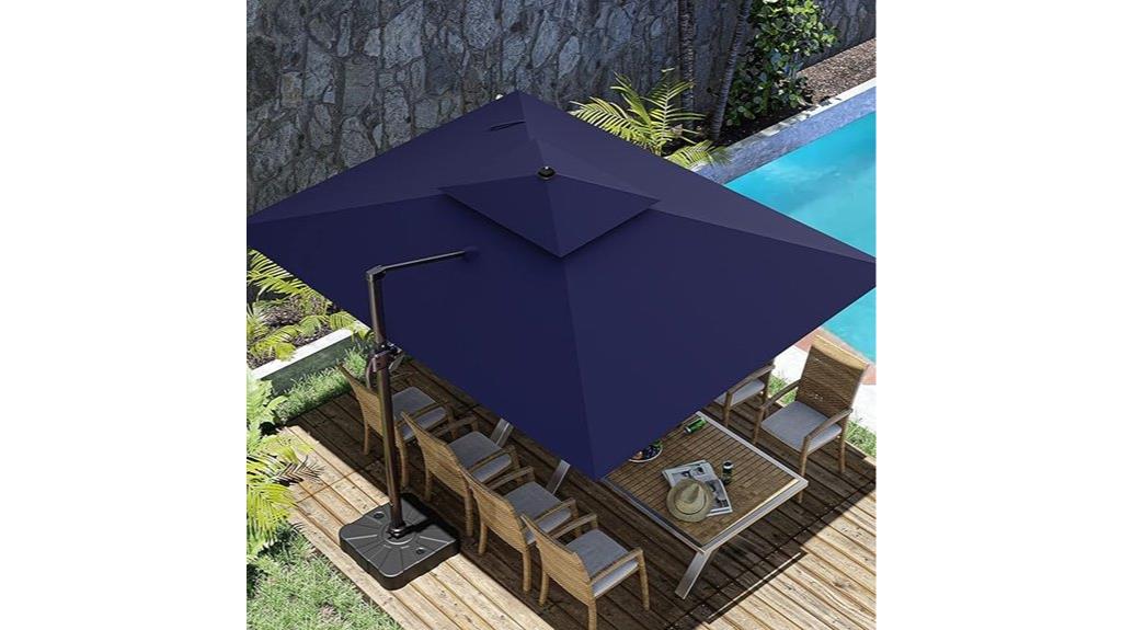 large rectangular outdoor umbrella