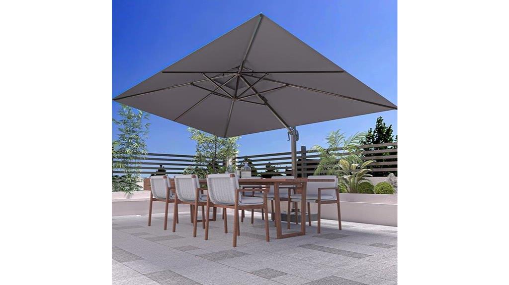 large rectangular outdoor umbrella