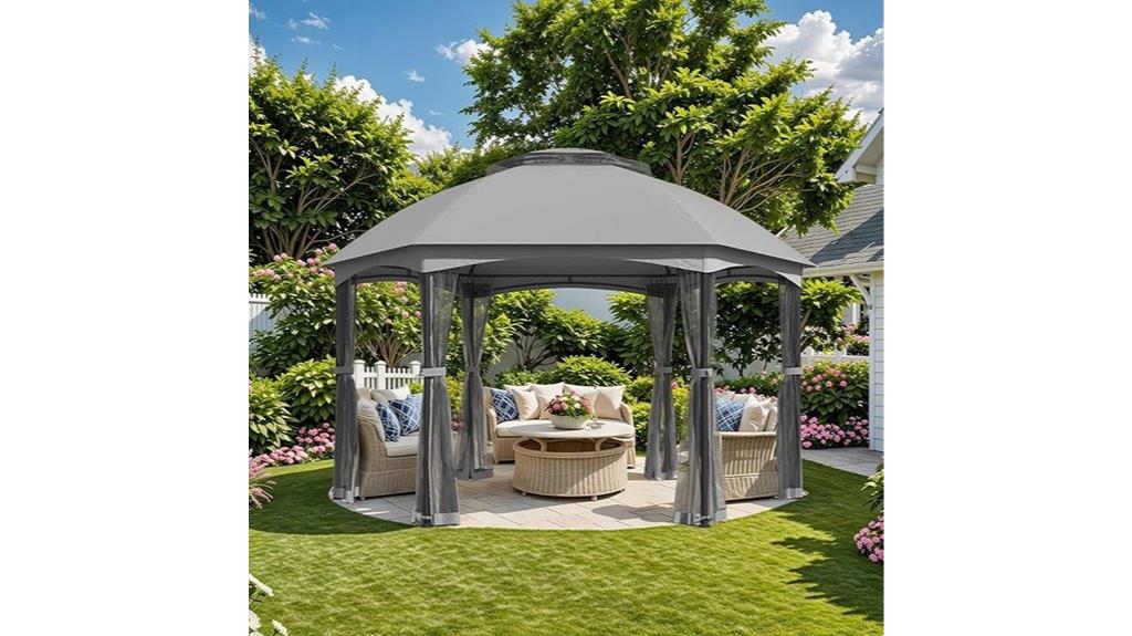 large steel frame gazebo