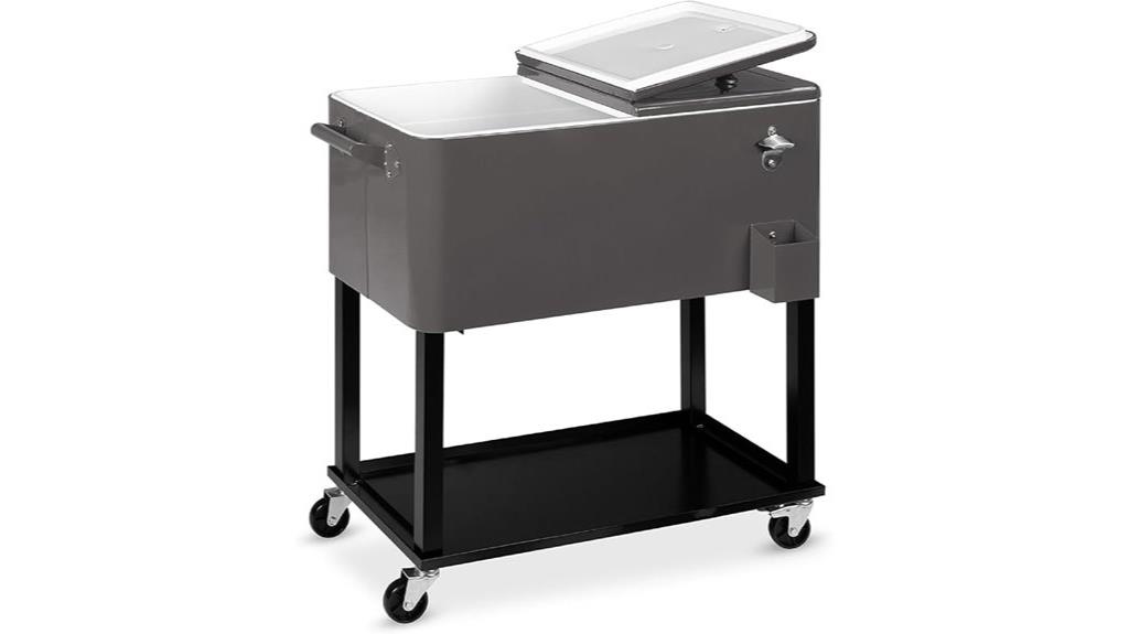 large steel outdoor cooler
