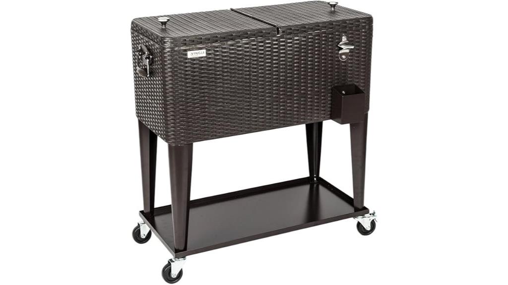 large wheeled ice chest