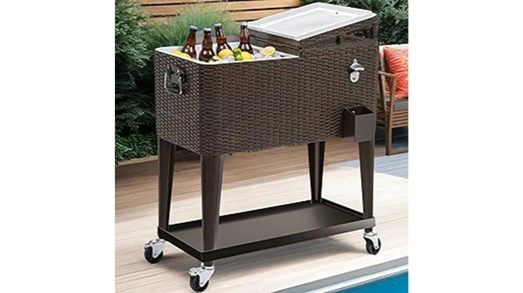 large wheeled ice chest