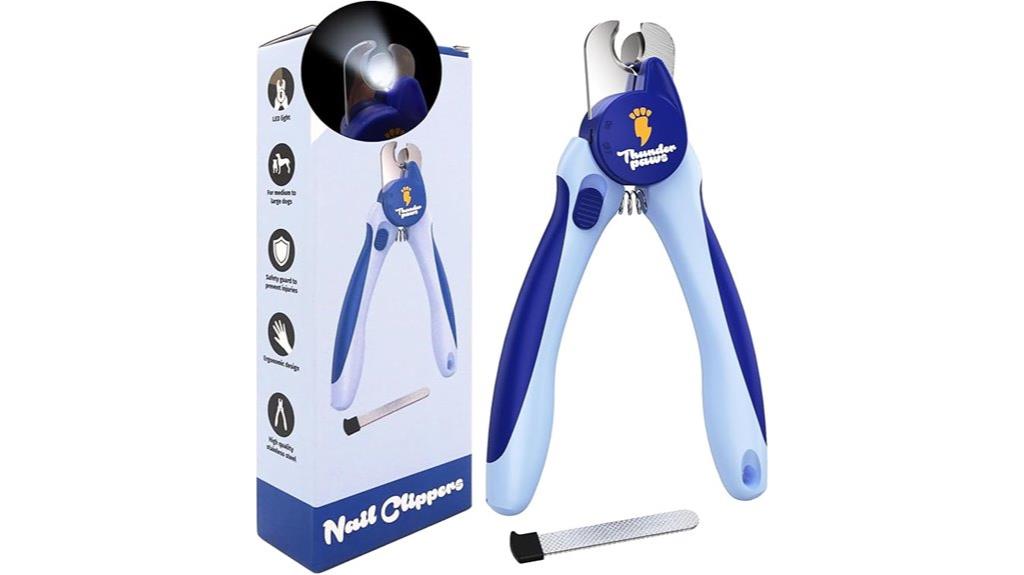 led nail clippers with safety